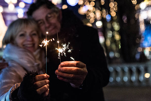 istock Senior couple in the city 637593352