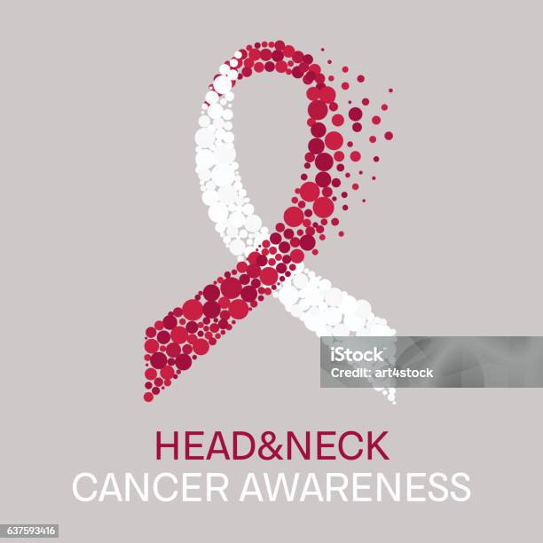 Kopf Und Halskrebsplakat Stock Vektor Art und mehr Bilder von Krebs - Tumor - Krebs - Tumor, Gepunktet, Tag