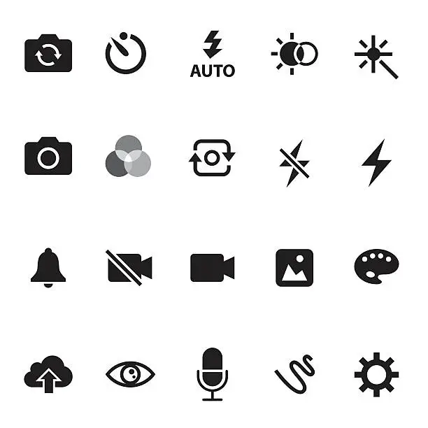 Vector illustration of Photography Icon Set