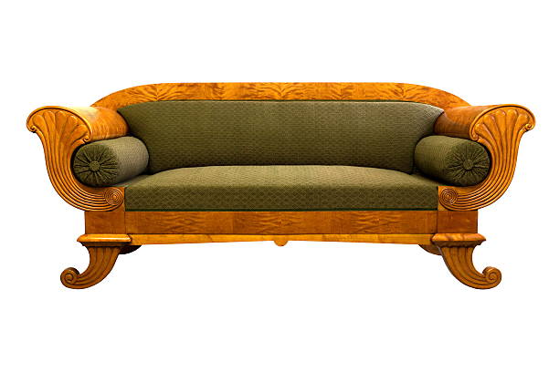 istock Antique Biedermeier sofa with and woor carving 637596282