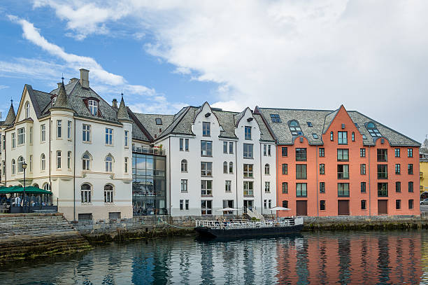 istock Sailing boat at Alesund, Norway. 637605174