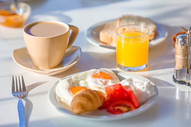 istock Healthy breakfast in outdoor cafe 637605550