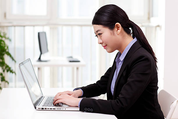 istock Businesswoman using a laptop 637608690