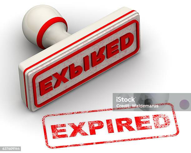 Expired Seal And Imprint Stock Photo - Download Image Now - Obsolete, Rubber Stamp, Cut Out