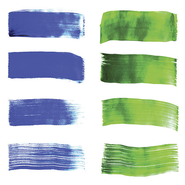 istock Set of  hand drawn watercolor banners on white background 637611008