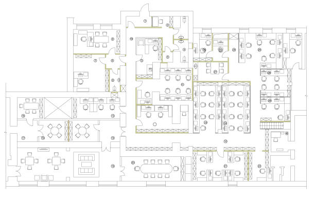 istock Standard office furniture symbols set 637614586