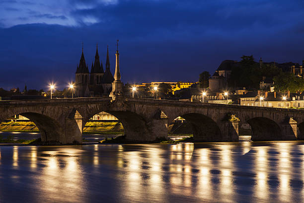 istock Panorama of Blois at night 637615528
