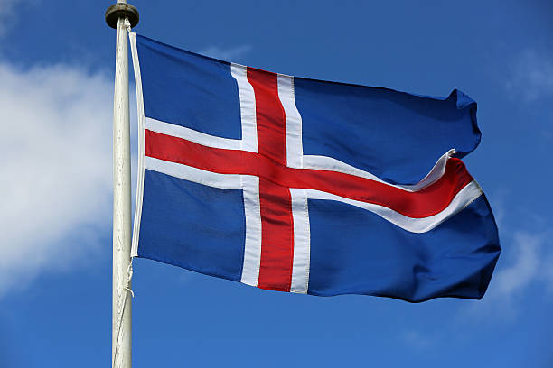 Icelandic Flag stock photo
