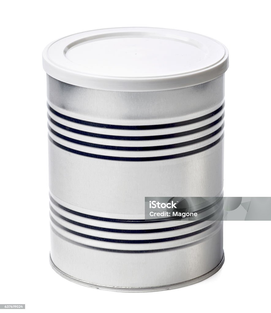 Metal Container On White Background Stock Photo - Download Image Now -  Infant Formula, Can, Tin - iStock