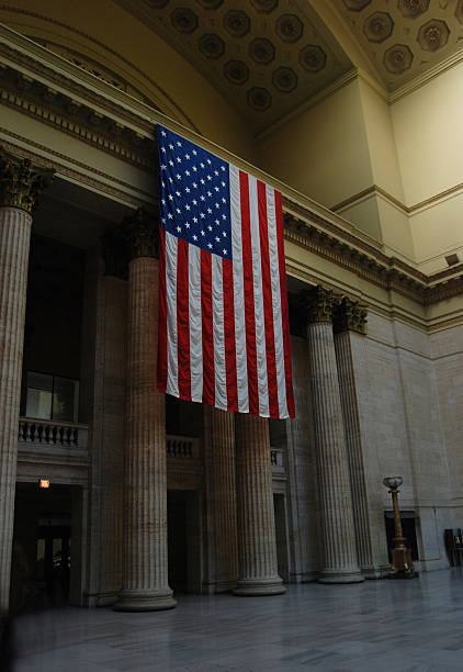 istock US Flag at Union Station Chicago Illinois 637619826