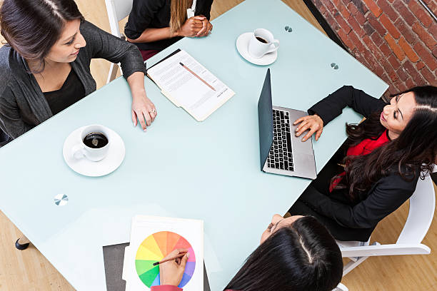 istock Women in Business Overhead 637620648