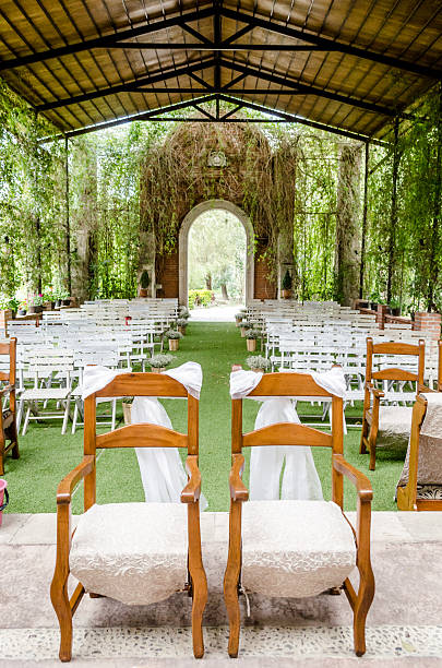 istock Wedding day in a glamorous chapel 637627426