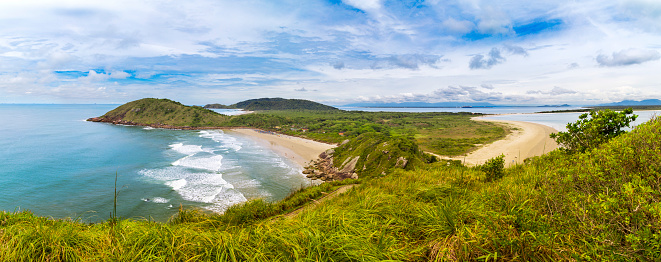 Panoramic shoot of Ilha do Mel at Paraná, Brazil.