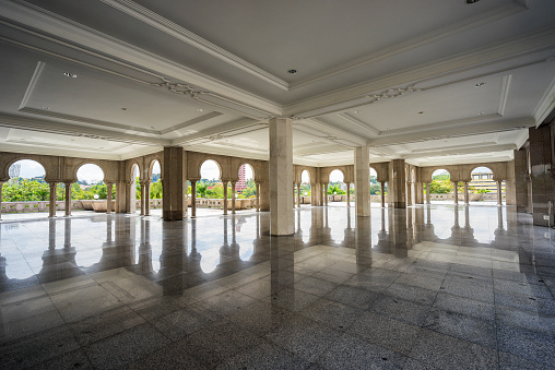 Kuala Lumpur, Malaysia - December 24, 2016: Mosque Masjid Wilayah Persekutuan at Kuala Lumpur, Malaysia