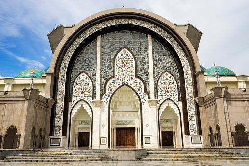 Kuala Lumpur, Malaysia - December 24, 2016: Mosque Masjid Wilayah Persekutuan at Kuala Lumpur, Malaysia