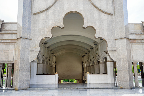 World War II memorial in Washington DC during summer day