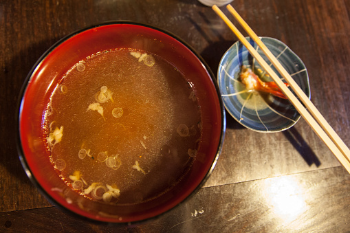 Finished eating Japanese noodle