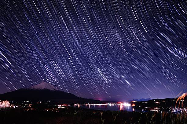 istock Star trails over Mt. Fuji 637632972