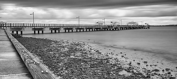 istock Woody Point Jetty. Black and White. 637633168