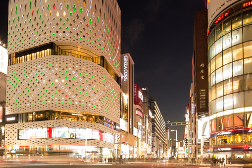 Night view of Ginza