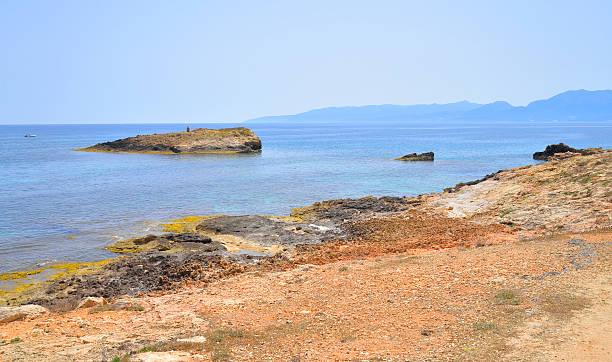 istock Rocks on the coast of Cretan Sea. 637637898