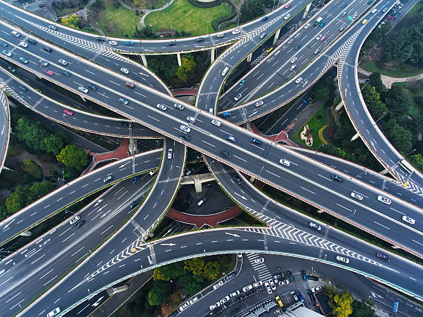 istock Aerial highway junction 637640442
