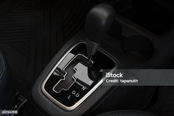 Automatic Car Gear Stick With P R N D System Stock Photo - Download Image Now - Automatic Gearshift, Change, Car