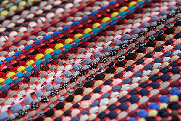 istock background, texture of colored handmade carpet. 637643308