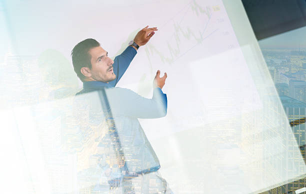 istock Business presentation on corporate meeting. 637647080