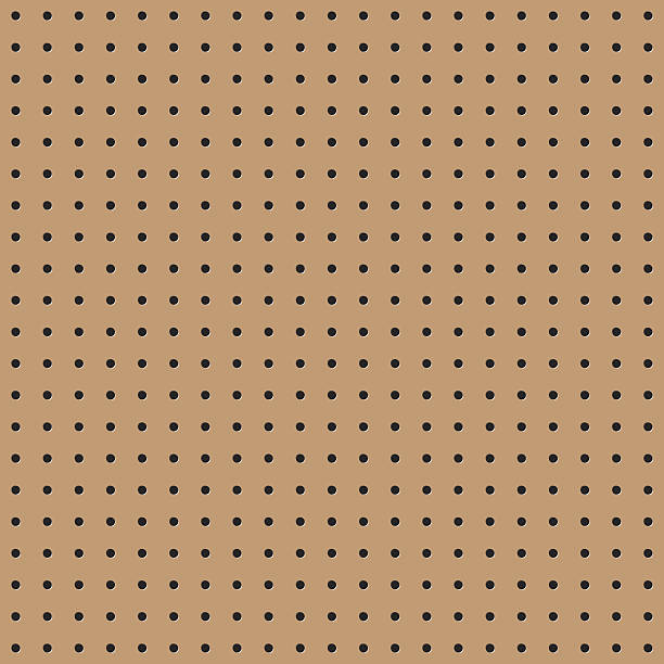 nahtlose braune peg board textur muster - pegboard stock-grafiken, -clipart, -cartoons und -symbole