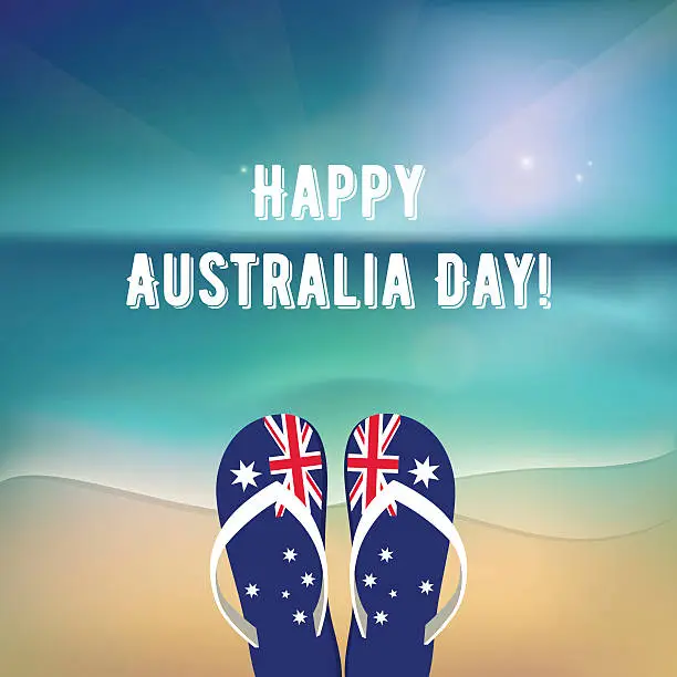 Vector illustration of Happy Australia Day
