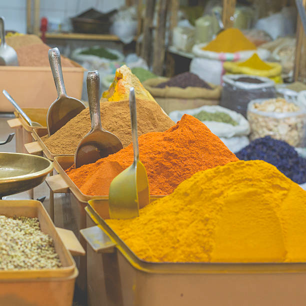 Colorful spices on the bazaar. Iran. Isfahan.