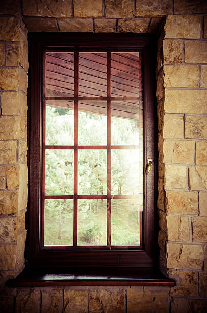 istock closed wooden plastic vinyl window in old interior 637652086