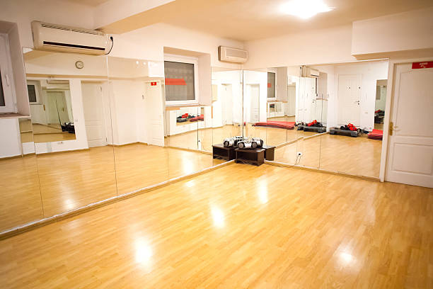 istock Empty fitness training room 637655758