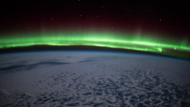 Aurora over the Earth seen from ISS
