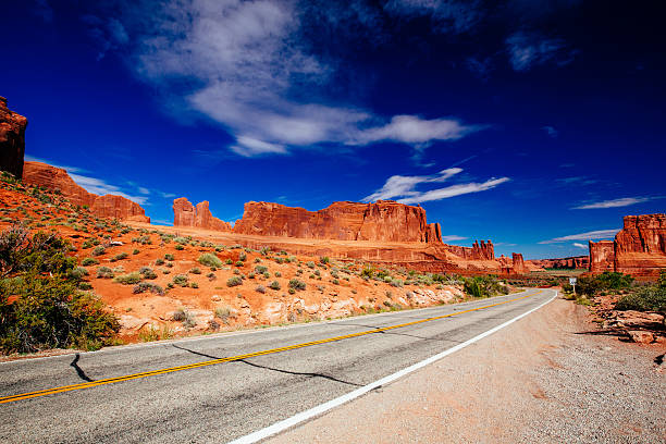 istock Road through Arches National Park, Utah, USA 637662498