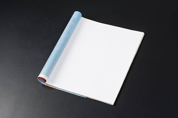 istock Mock-up magazines or catalog on black chalkboard background. 637665138