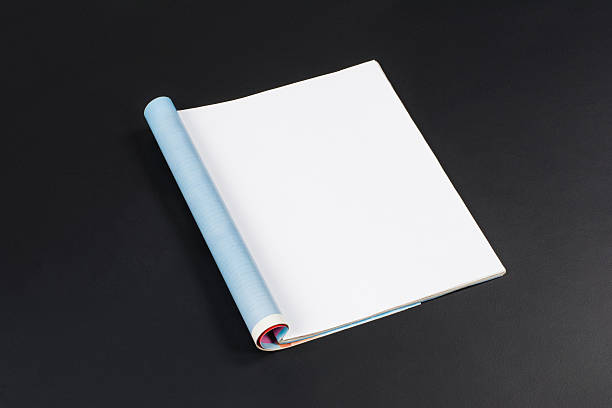 istock Mock-up magazines or catalog on black chalkboard background. 637665256