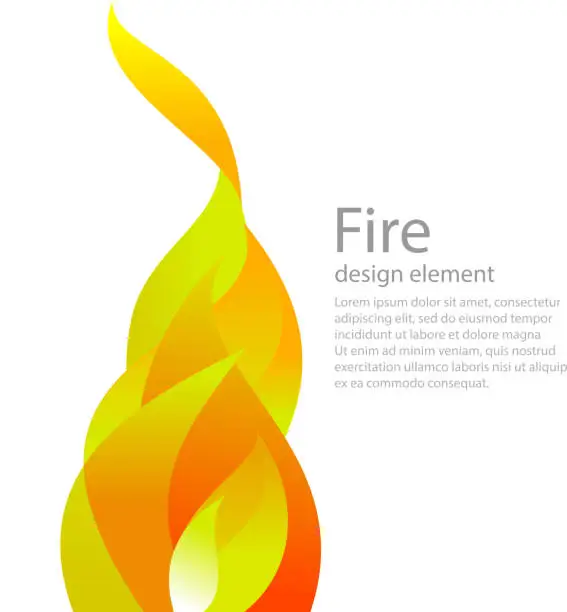 Vector illustration of fire design element