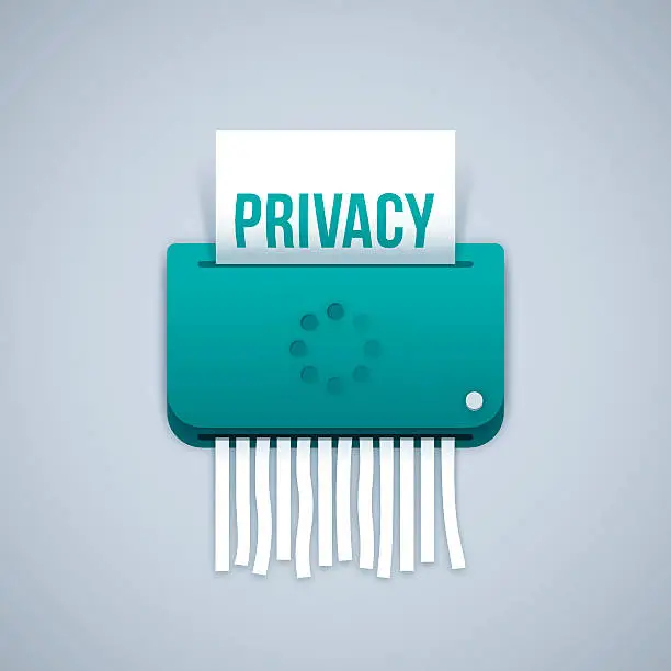 Vector illustration of Privacy Paper Shredder
