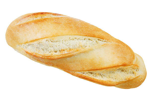 istock Freshly baked baguette isolated 637672170
