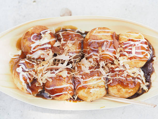 istock Takoyaki with japanese sauce. 637674136
