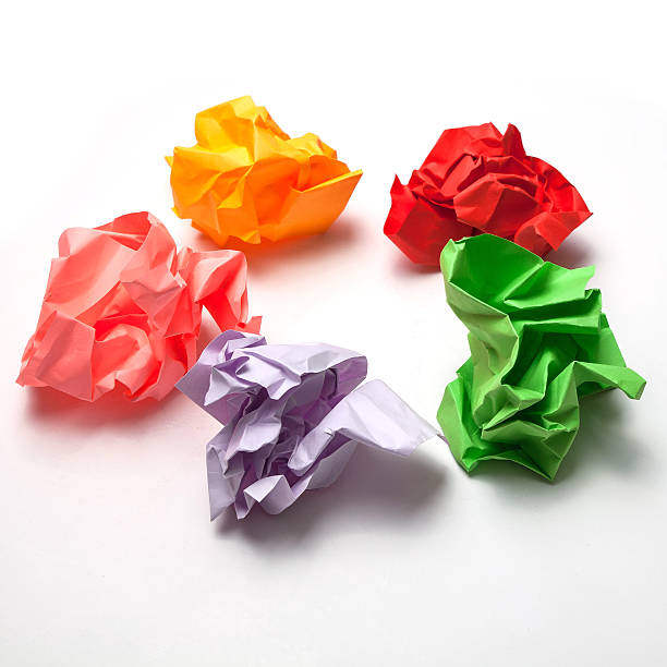 istock five colorful crumpled paper balls isolated on white 637675406