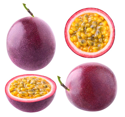 Isolated passion fruit collection