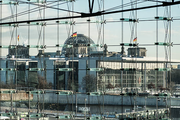 Berlin, Germany - January 06, 2017: The Paul Loebe Haus and Reichstag building in Berlin, Germany.