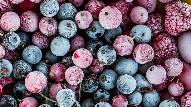 mrożone jagody - currant red fruit food zdjęcia i obrazy z banku zdjęć