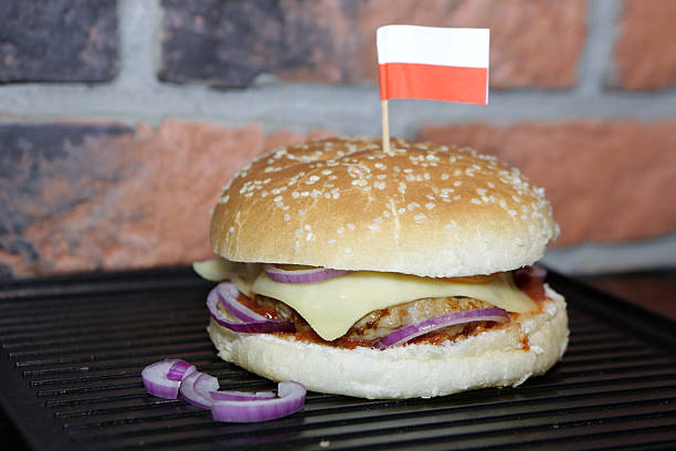 istock Homemade hamburger with polish flag 637692708