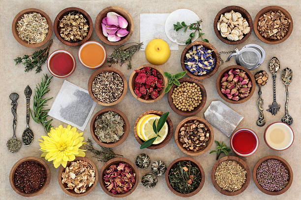 ハーブティーのサンプル - chinese medicine alternative medicine chinese culture herbal medicine ストックフォトと画像