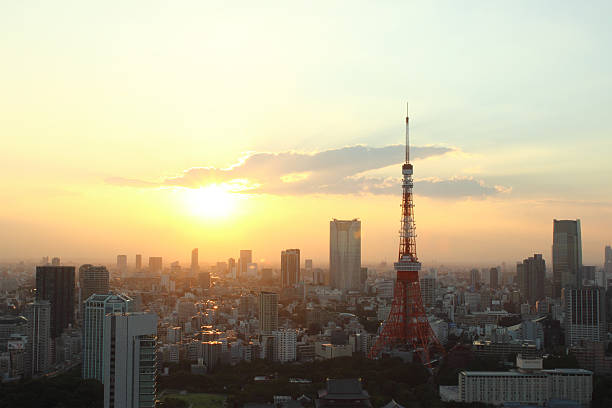 istock Japan skyline with tokyo tower background 637700248