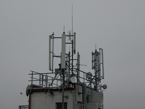 sector antenna on top of a building